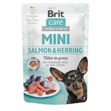 Brit Care (Брит Кеа) Mini Salmon & Herring for sterilised dogs - Влажный корм с лососем и сельдью для стерилизованных собак мелких и мини-пород (филе в соусе), 85 г