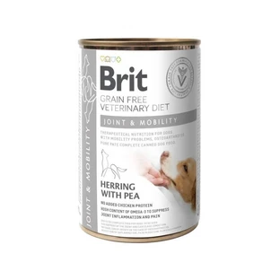 Brit GF Veterinary Diet (Бріт Ветерінарі Дієт) Dog Joint & Mobility - Вологий корм з оселедцем та індичкою для підтримки здоров'я суглобів у собак, 400 г