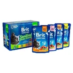 Brit Premium Cat Sterilised Plate - Набір паучів Родинна тарілка асорті в соусі для стерилізованих котів, 12 шт х 100 г: ціни та характеристики