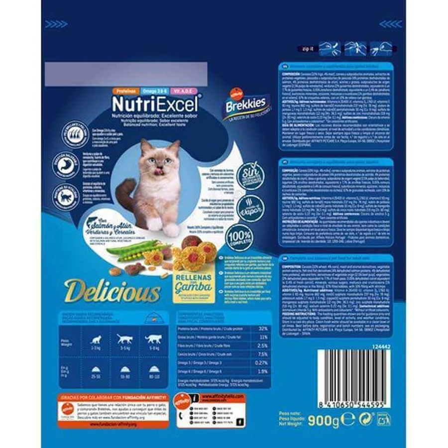 Brekkies Cat Delice Fish - Сухий корм з рибою для котів, 900 г: ціни та характеристики