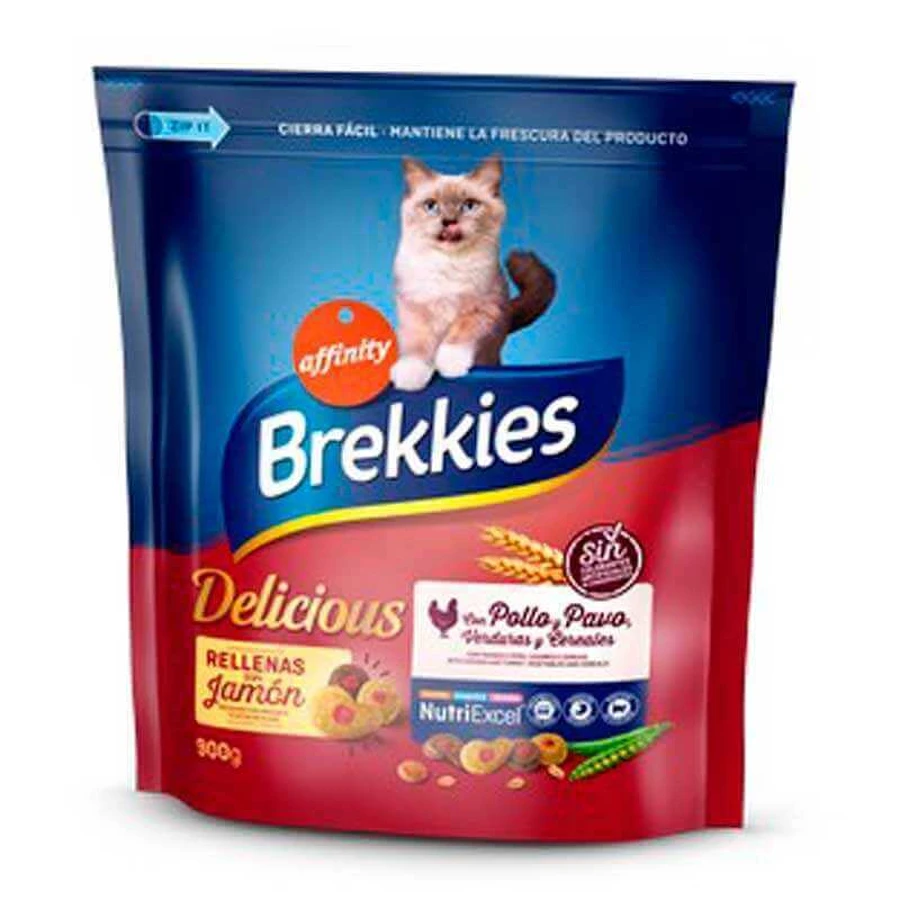 Brekkies Cat Delice Meat - Сухий корм з куркою для дорослих котів, 900 г: ціни та характеристики