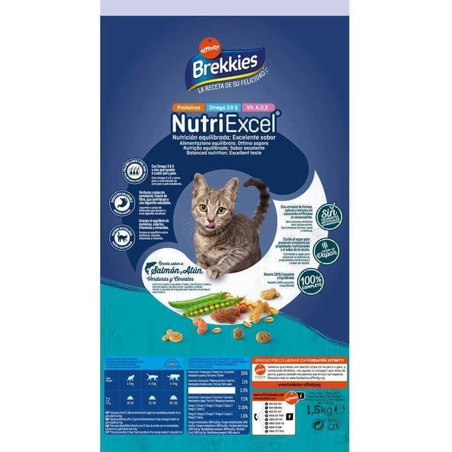 Brekkies Cat Salmon and Tuna - Сухий корм з лососем і тунцем для дорослих котів, 1,5 кг: ціни та характеристики
