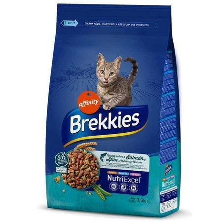 Brekkies Cat Salmon and Tuna - Сухой корм с лососем и тунцем для взрослых кошек, 3,5 кг: цены и характеристики