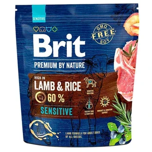 Brit Premium by Nature Sensitive Lamb&Rice - Сухой корм с ягненком для собак с чувствительным пищеварением, 1 кг