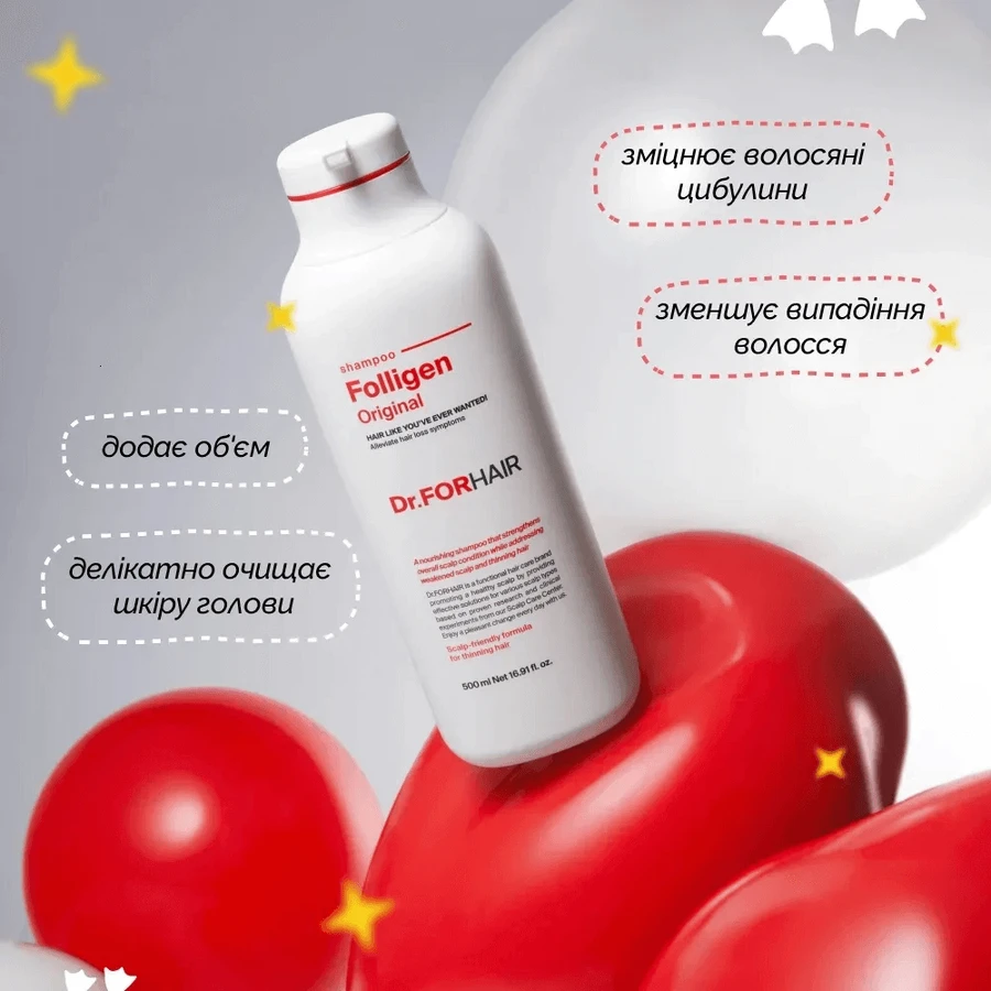 Шампунь Dr.FORHAIR Folligen Shampoo, укрепляющий, против выпадения волос, 500 мл : цены и характеристики