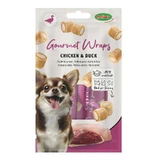 Bubimex Gourmet Dog Wraps Chicken & Duck - Ласощі з куркою, качкою і вершковим кремом для собак, 30 г
