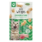 Bubimex Soft Wraps Cat Chicken & Tuna - М’які ласощі з куркою, тунцем та вершковим кремом для котів, 30 г