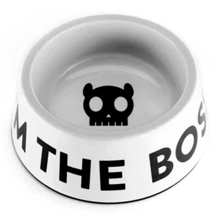 Zee.Dog Bowl I'm the Boss Миска меламінова для собак, 900 мл (Білий)