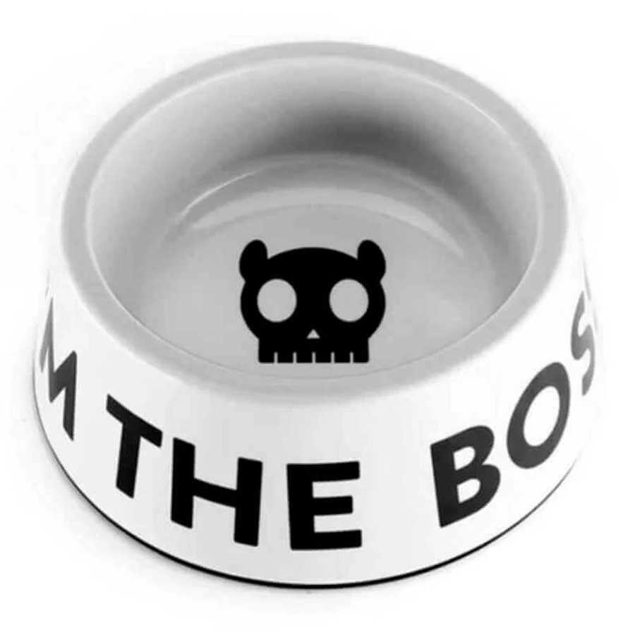 Zee.Dog Bowl I'm the Boss Миска меламінова для собак, 900 мл (Білий): ціни та характеристики