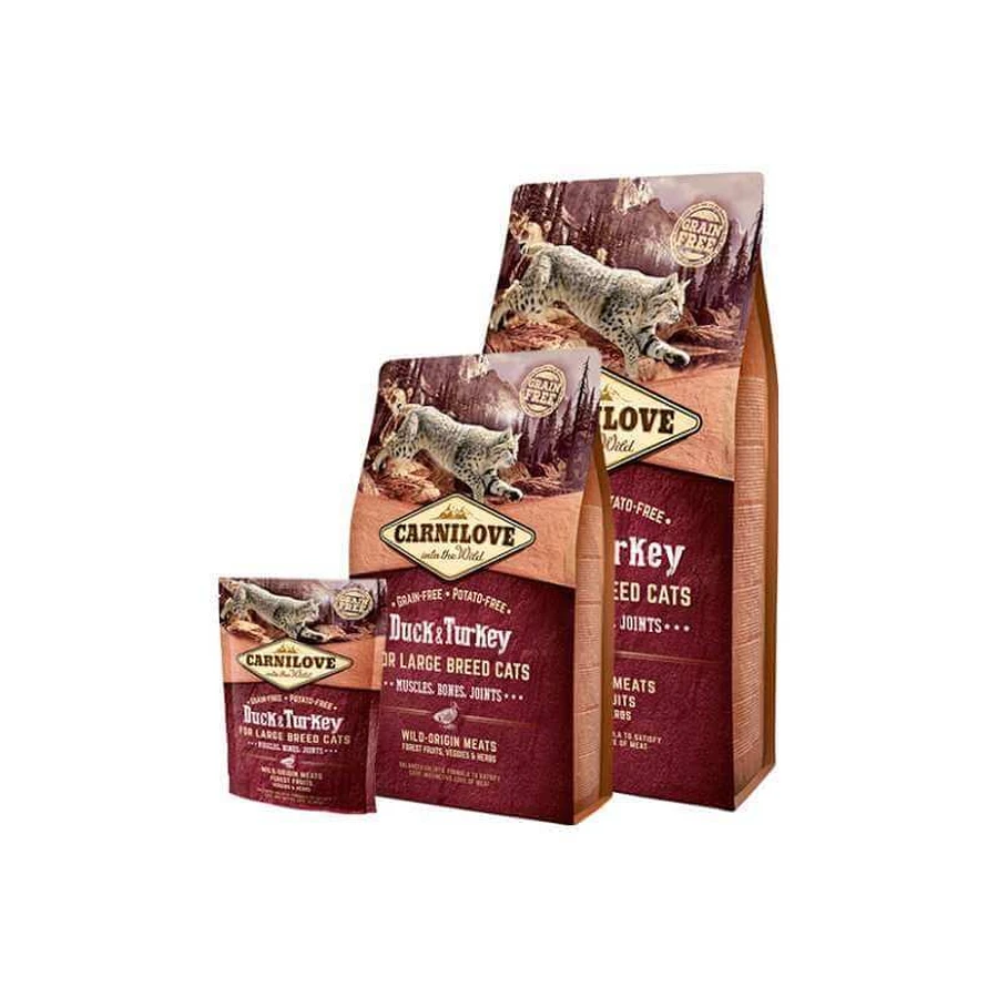 Carnilove Duck & Turkey for Large Breed Cats - Сухий корм з качкою та індичкою для великих порід котів, 2 кг: ціни та характеристики