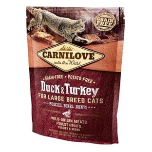 Carnilove Duck & Turkey for Large Breed Cats - Сухий корм з качкою та індичкою для великих порід котів, 400 г