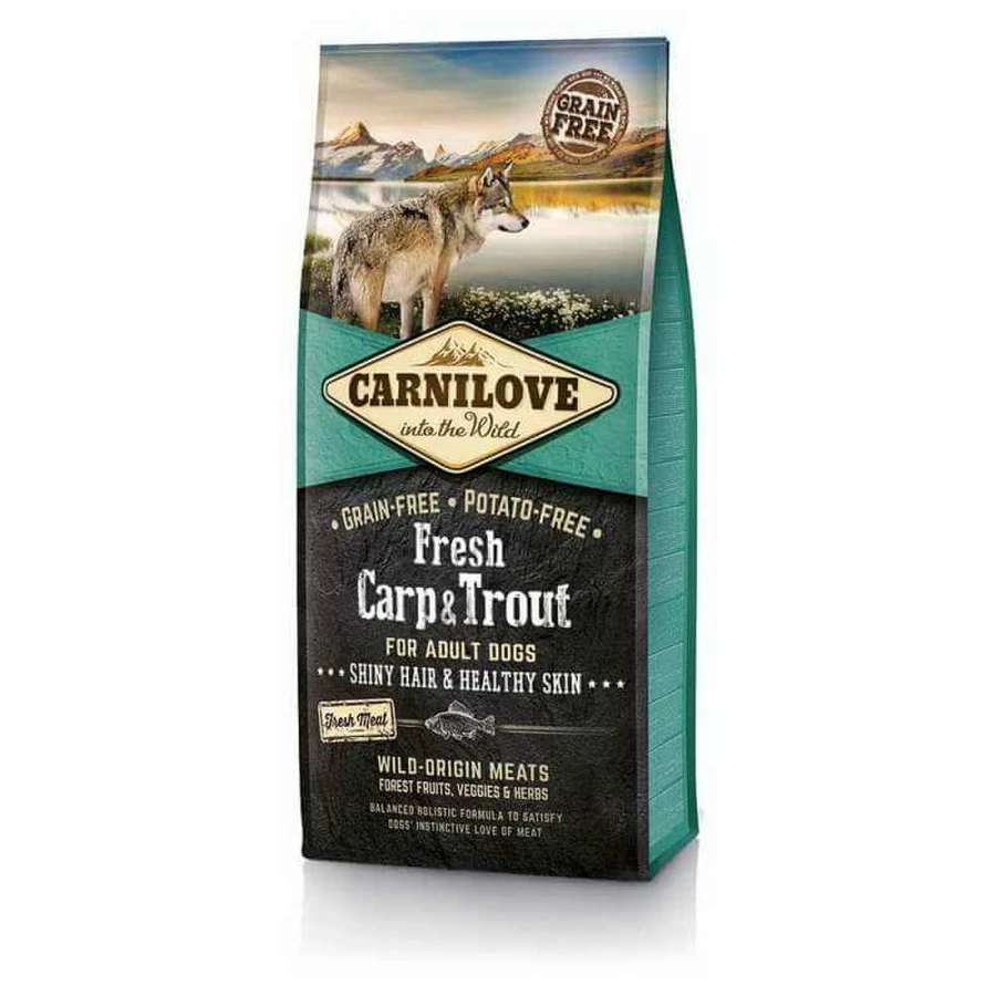 Carnilove Fresh Carp & Trout for Adalt Dog - Беззерновий корм з коропом і фореллю для дорослих собак, 12 кг: ціни та характеристики