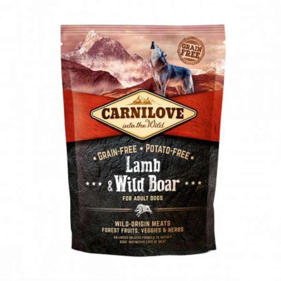 Carnilove Lamb & Wild Boar for Adult Dogs - Сухой корм с мясом ягненка и дикого кабана для взрослых собак, 1,5 кг: цены и характеристики