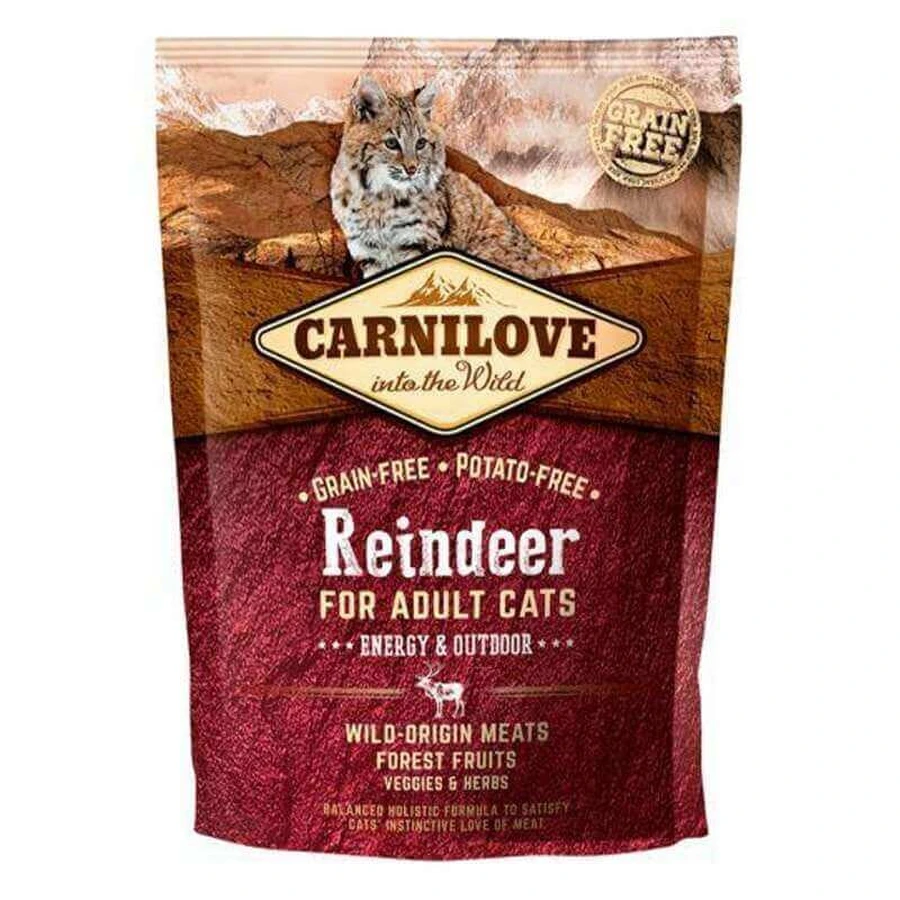 Carnilove Reindeer for Adult Cats Energy & Outdoors - Сухий корм з олениною для дорослих активних котів, 400 г : ціни та характеристики
