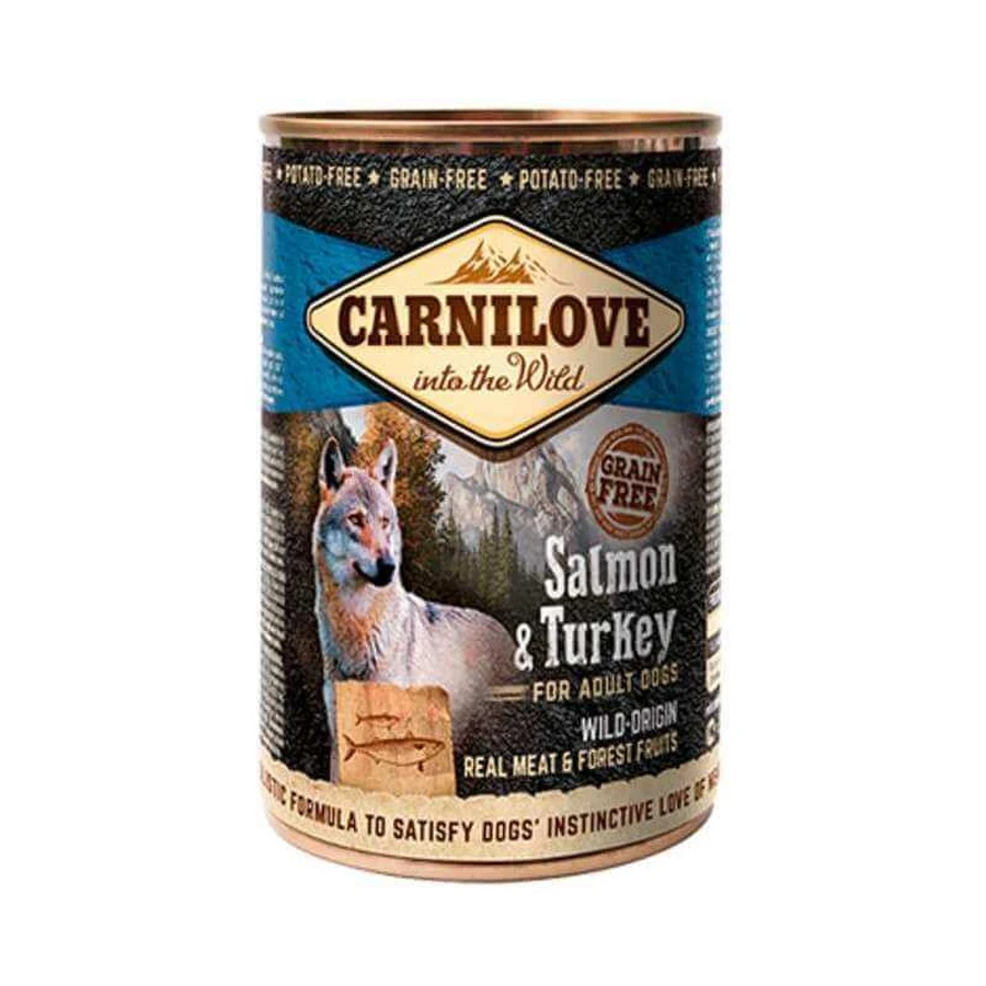 Carnilove Salmon & Turkey for Adult Dogs - Консерви з лососем та індичкою для дорослих собак, 400 г: ціни та характеристики