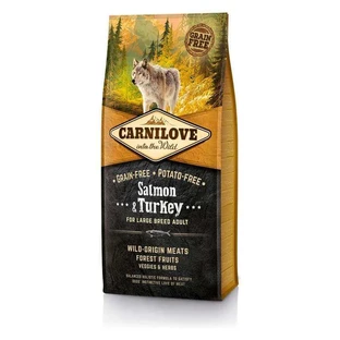 Carnilove Salmon & Turkey for Large Breed Adult Dogs - Сухий корм з лососем і м'ясом індички для дорослих собак великих порід, 12 кг