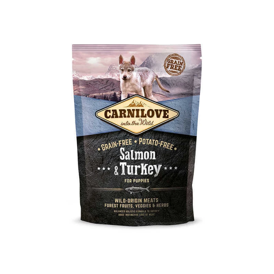 Carnilove Salmon & Turkey for Puppies - Сухой корм с лососем и индейкой для щенков, 1,5 кг: цены и характеристики