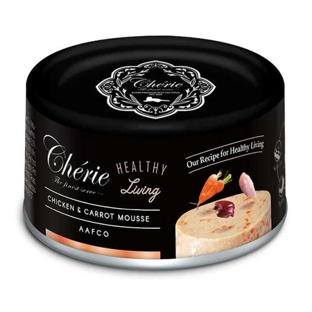 Cherie (Шери) Healthy Living Chicken & Carrot Mousse - Вологий корм з куркою та морквою для дорослих котів (мус), 80 г: ціни та характеристики