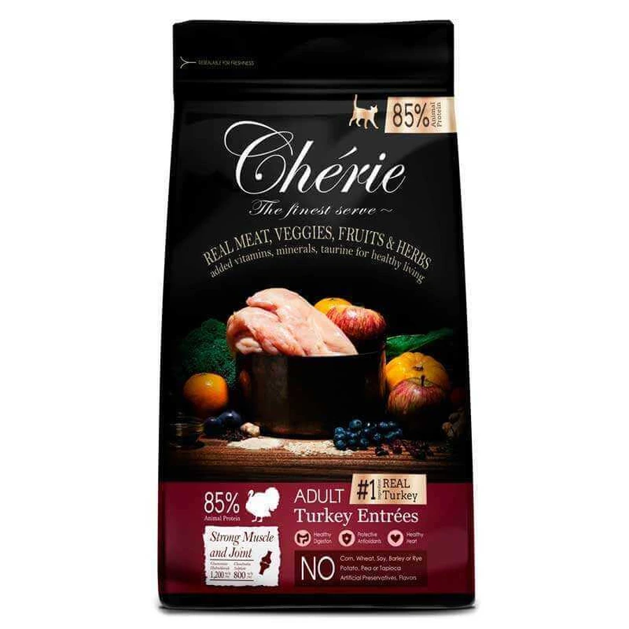 Cherie (Шери) Strong Muscle&Joint Adult Turkey Entrees - Сухий корм з індичкою для підтримки здоров'я м'язів і суглобів котів, 400 г: ціни та характеристики
