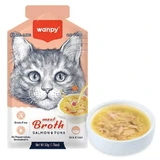 Wanpy Meat Broths Salmon & Tuna Суп с лососем и тунцем для кошек, 50 г