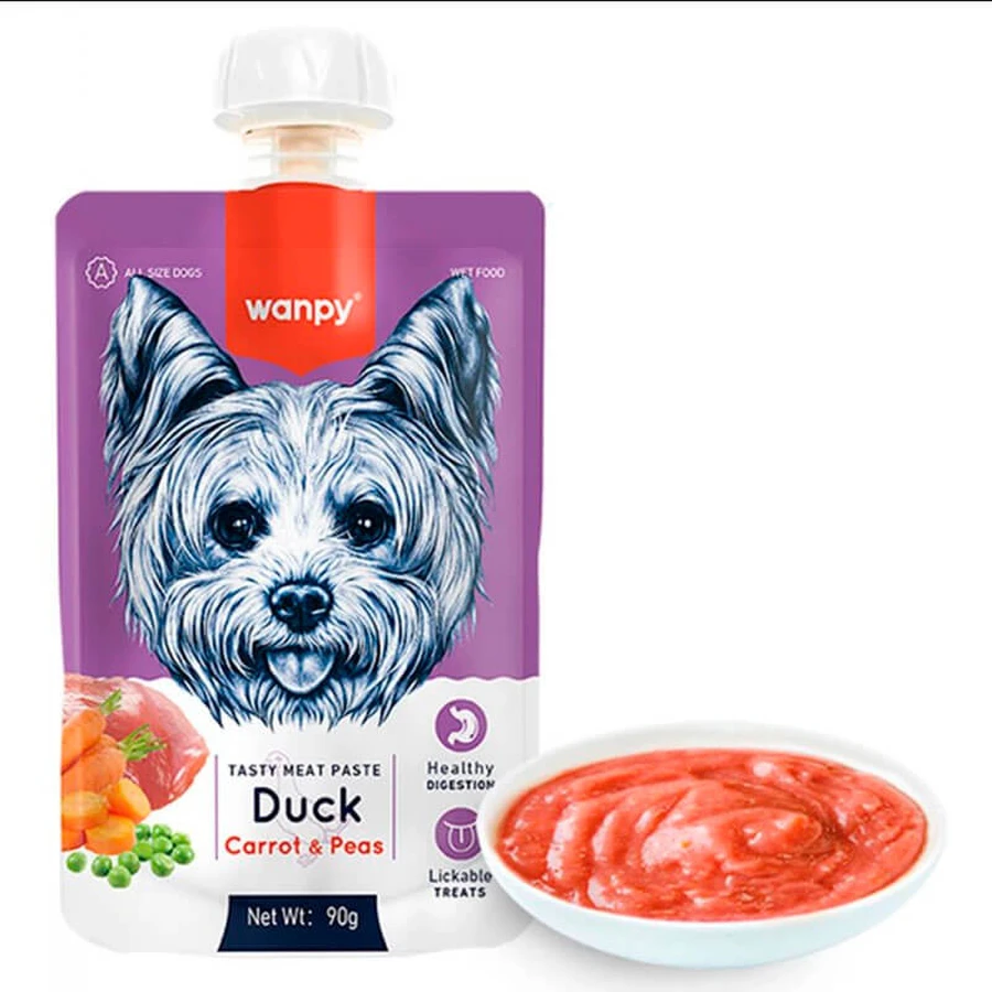 Wanpy Paste Duck Carrot & Pea Крем-суп з качкою, морквою та горошком для собак, 90 г: ціни та характеристики