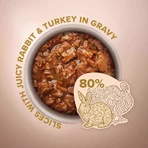 Club 4 Paws Premium Selection Cat Slices Rabbit & Turkey in Gravy - Вологий корм із кроликом та індичкою для котів (слайси в соусі), 80 г: ціни та характеристики