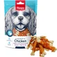 Wanpy Chicken Jerky & Calcium Bone Twists Лакомство косточки с вяленой курицей и обогащенные кальцием для собак, 100 г