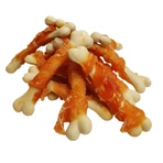 Wanpy Chicken Jerky & Calcium Bone Twists Ласощі кісточки з в'яленою куркою та збагачені кальцієм для собак, 100 г: ціни та характеристики