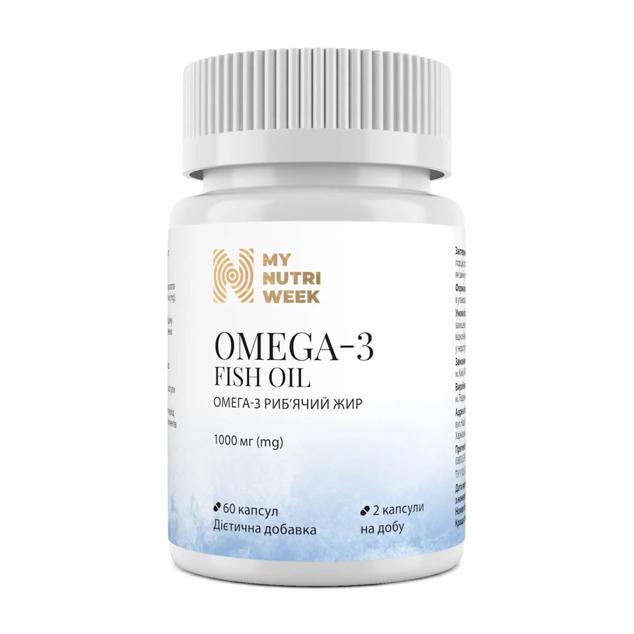 Омега-3 риб'ячий жир, Omega-3 Fish Oil, MyNutriWeek, 60 капсул: ціни та характеристики