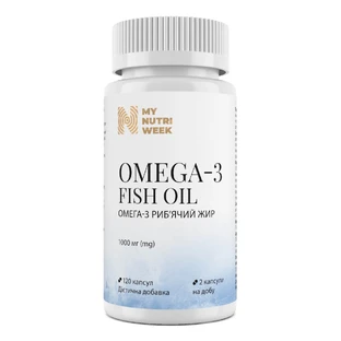 Омега-3 рыбий жир, Omega-3 Fish Oil, MyNutriWeek, 120 капсул