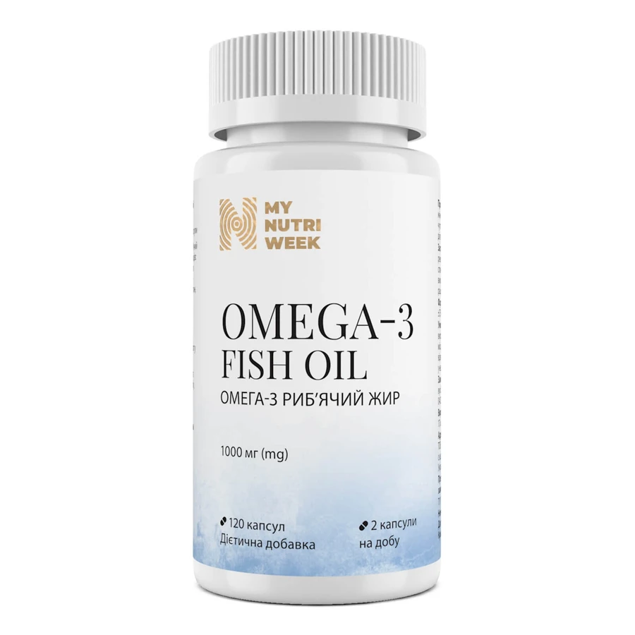 Омега-3 рыбий жир, Omega-3 Fish Oil, MyNutriWeek, 120 капсул: цены и характеристики