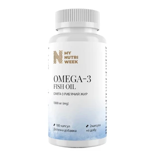 Омега-3 рыбий жир, Omega-3 Fish Oil, MyNutriWeek, 180 капсул