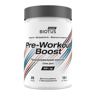 Предтренувальний комплекс Диня, Pre-workout boost Melon flavor, Biotus, 325 г