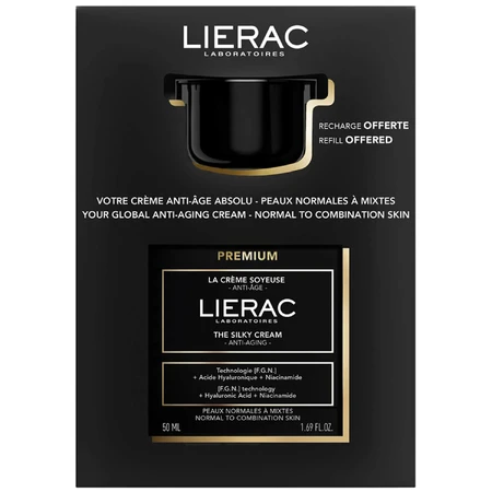 Набір Lierac Преміум Крем для обличчя шовковистий 50 мл + змінний блок 50 мл: ціни та характеристики