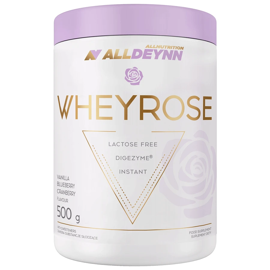 Allnutrition Alldeynn WheyRose, со вкусом ванили и черники с сублимированными кусочками клюквы, 500 г: цены и характеристики