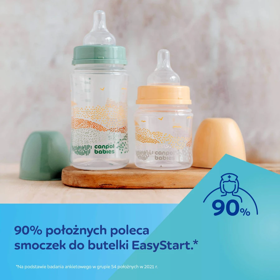 Canpol Babies EasyStart, антиколиковая бутылочка с широким горлышком, Mountains, бежевая, 35/242, с рождения, 120 мл: цены и характеристики