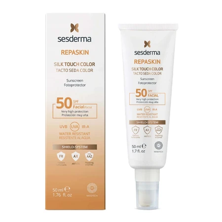 Набір Sesderma, C-Vit Radiance, освітлюючий крем для обличчя, 50 мл + Repaskin Silk Touch Colour, сонцезахисний крем, кольоровий, SPF 50, 50 мл: ціни та характеристики