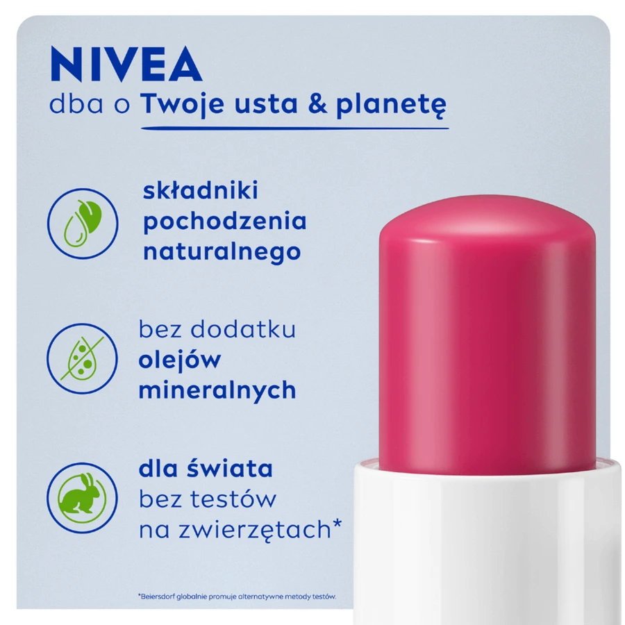 Nivea Minnie Mouse, помада, догляд, вишневий кекс, 4.8 г: ціни та характеристики