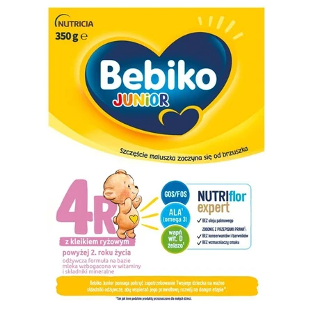 Bebiko 4R Junior, питательная смесь на основе молока, после 2 лет, 350 г: цены и характеристики