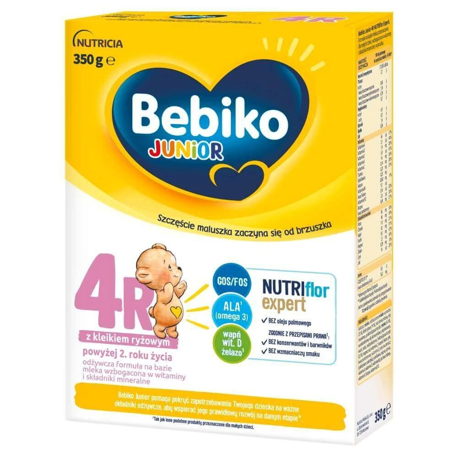 Bebiko 4R Junior, питательная смесь на основе молока, после 2 лет, 350 г: цены и характеристики