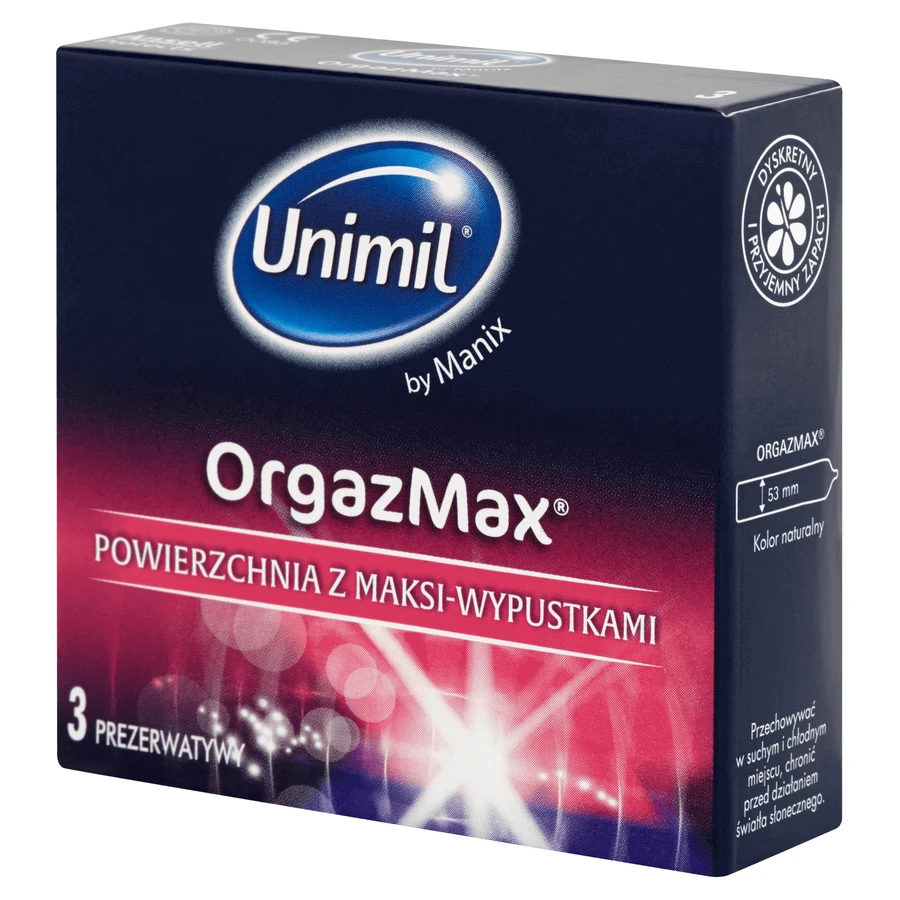 Unimil OrgazMax, презервативы с макси-полосками, 3 штуки: цены и характеристики