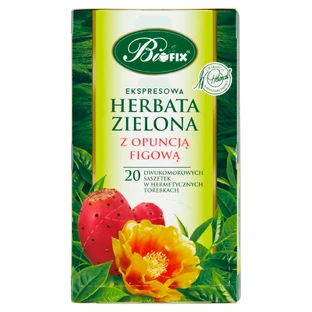 Bi Fix, Зелений чай з опунцією, 20 пакетиків