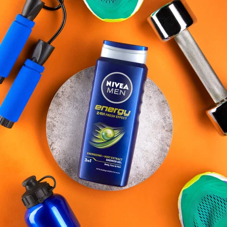 Nivea Men, Гель для душа 3 в 1 для лица, тела и волос, Энергия, 250 мл: цены и характеристики