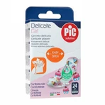 Pic Solution Delicate Kids Girl, пластир перев'язувальний, антибактеріальний, середній, 19 мм х 72 мм, 24 шт.: ціни та характеристики