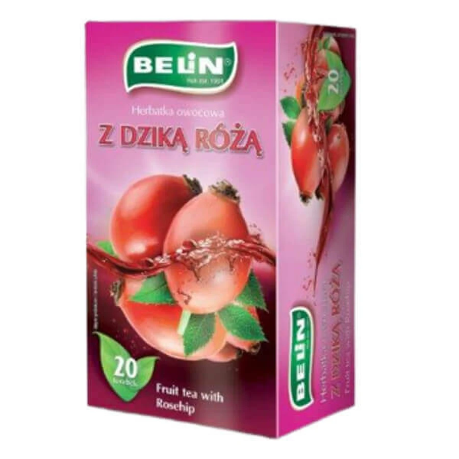 Belin Фруктовий чай з шипшиною, 2 г х 20 пакетиків: ціни та характеристики