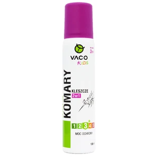 Vaco Kids, спрей от комаров и клещей, 2-в-1, для детей от 3 лет, IR3535 10%, 100 мл