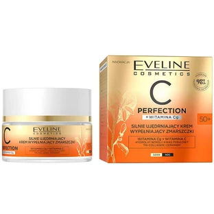 Eveline Cosmetics C-Perfection 50+, високозміцнюючий крем для заповнення зморшок для обличчя, денний та нічний, 50 мл