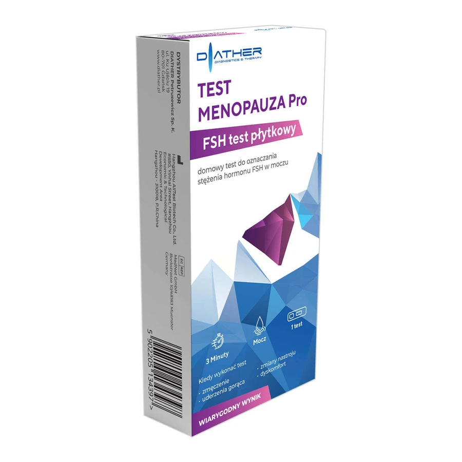 Diather Test Менопауза Pro, домашній тест для визначення рівня ФСГ в сечі, 1 шт.: ціни та характеристики
