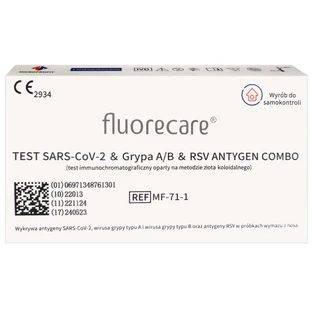 Fluorecare, комбинированный набор для тестирования на антигены SARS-CoV-2, гриппа A/B, RSV, Combo 4in1, 1 штука