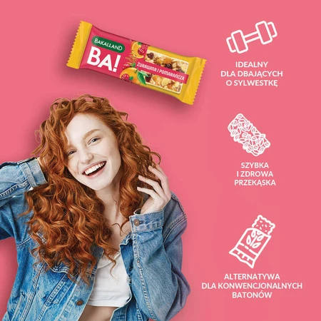 Bakalland BA! Злаковий батончик, Журавлина та апельсин, 40 г: ціни та характеристики